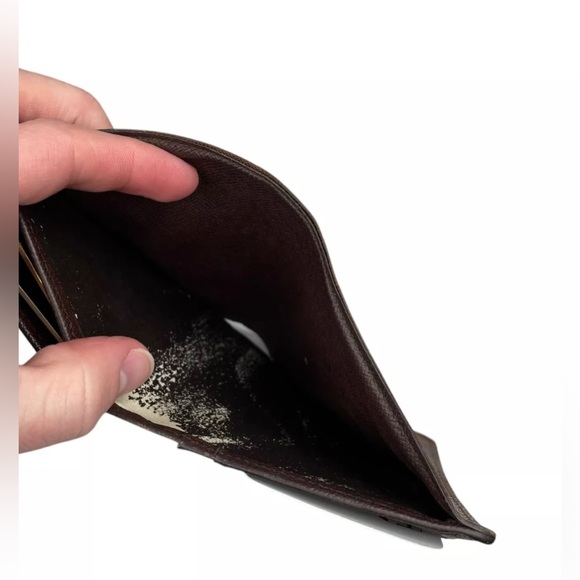 Louis Vuitton Damier Ebene Porte Tresor Kiss-Lock Bi-Fold Wallet - Picture 3 of 7